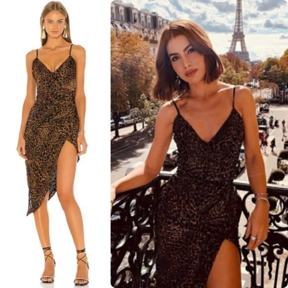 Camila Coelho Juliana Leopard Midi Dress